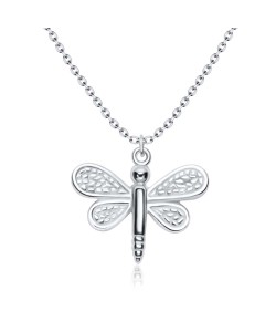 Dragonfly Designed Silver Necklace SPE-3384